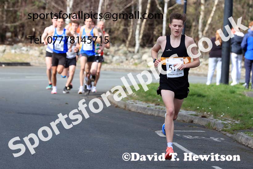 Senior mens 2024 Elswick Harriers Good Friday Relays, Newburn, Newcastle Upon Tyne  Photo: David T. Hewitson/Sports for All Pics